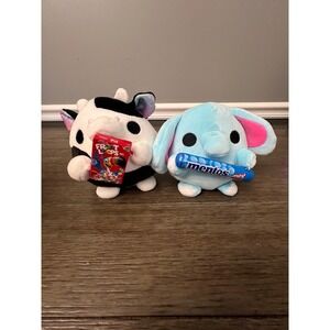 Snackles Lottie the Elephant Mentos & Terry the Daisy Cow Plush Set